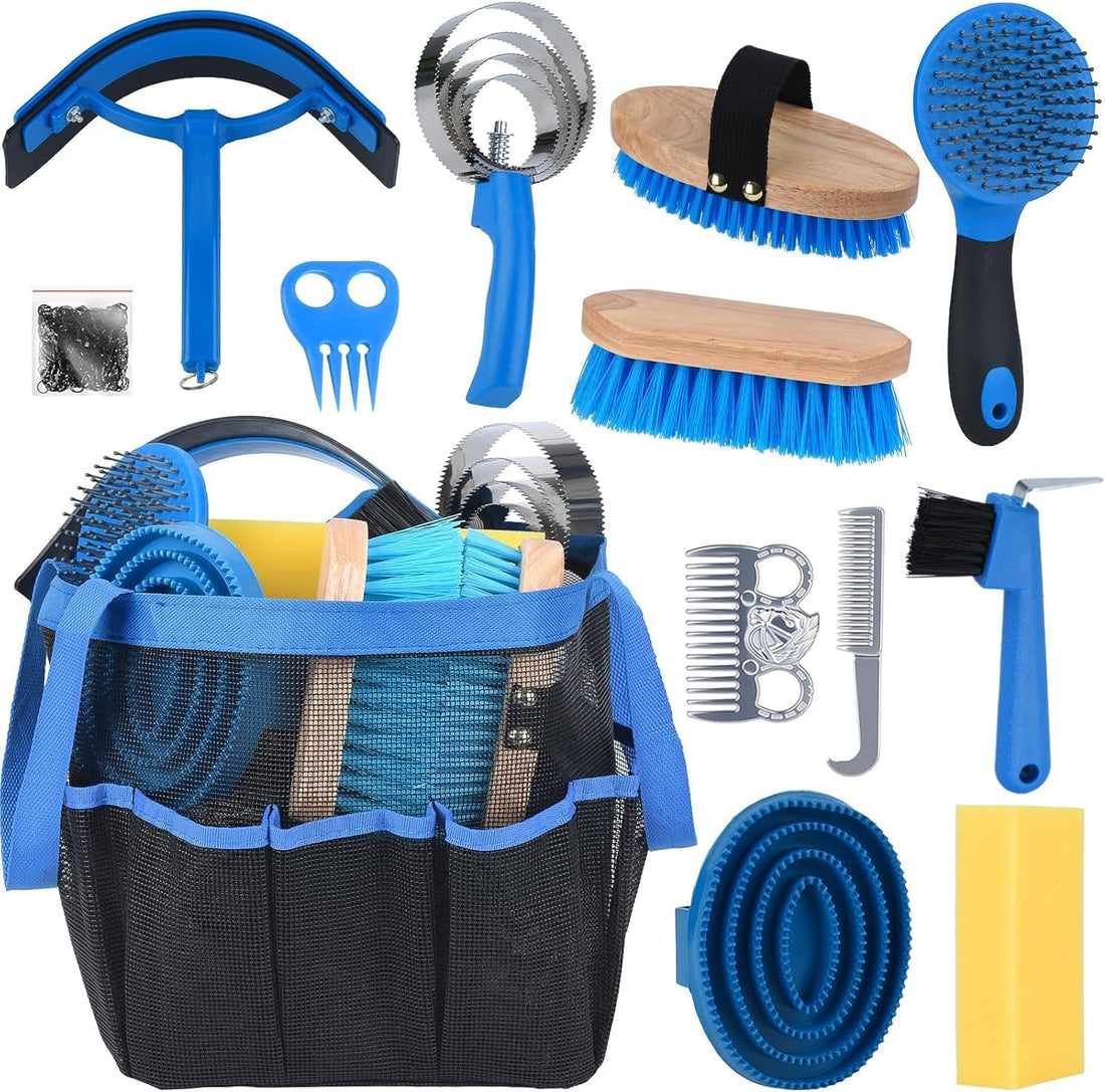 Horse Grooming Kit 13 Piece, Horse Brushes for Grooming Supplies Set