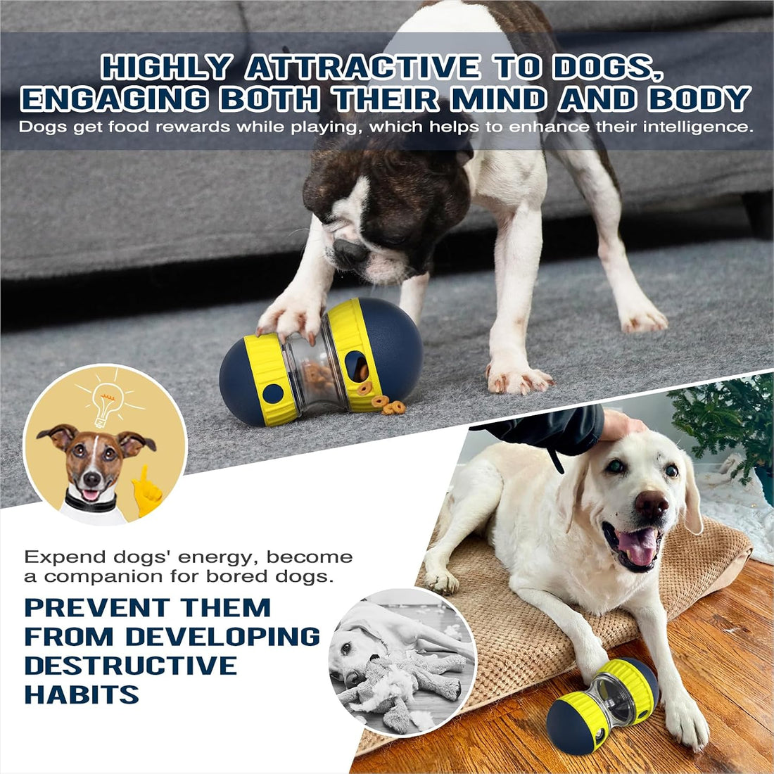 TLKNG Large Size Dog Enrichment Toy for Medium/Small Dogs Treat