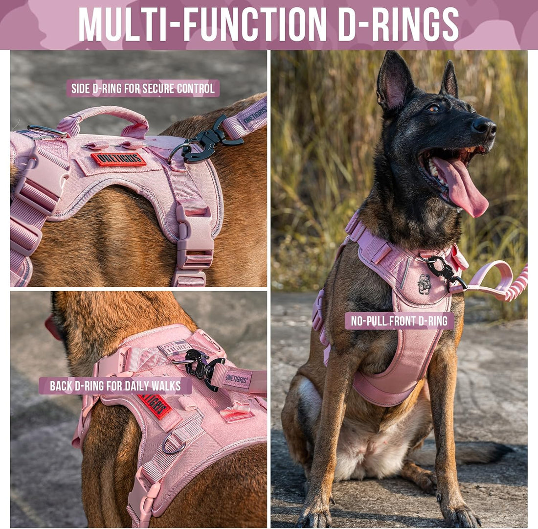 OneTigris No Pull Tactical Dog Harness for Medium Large Dogs