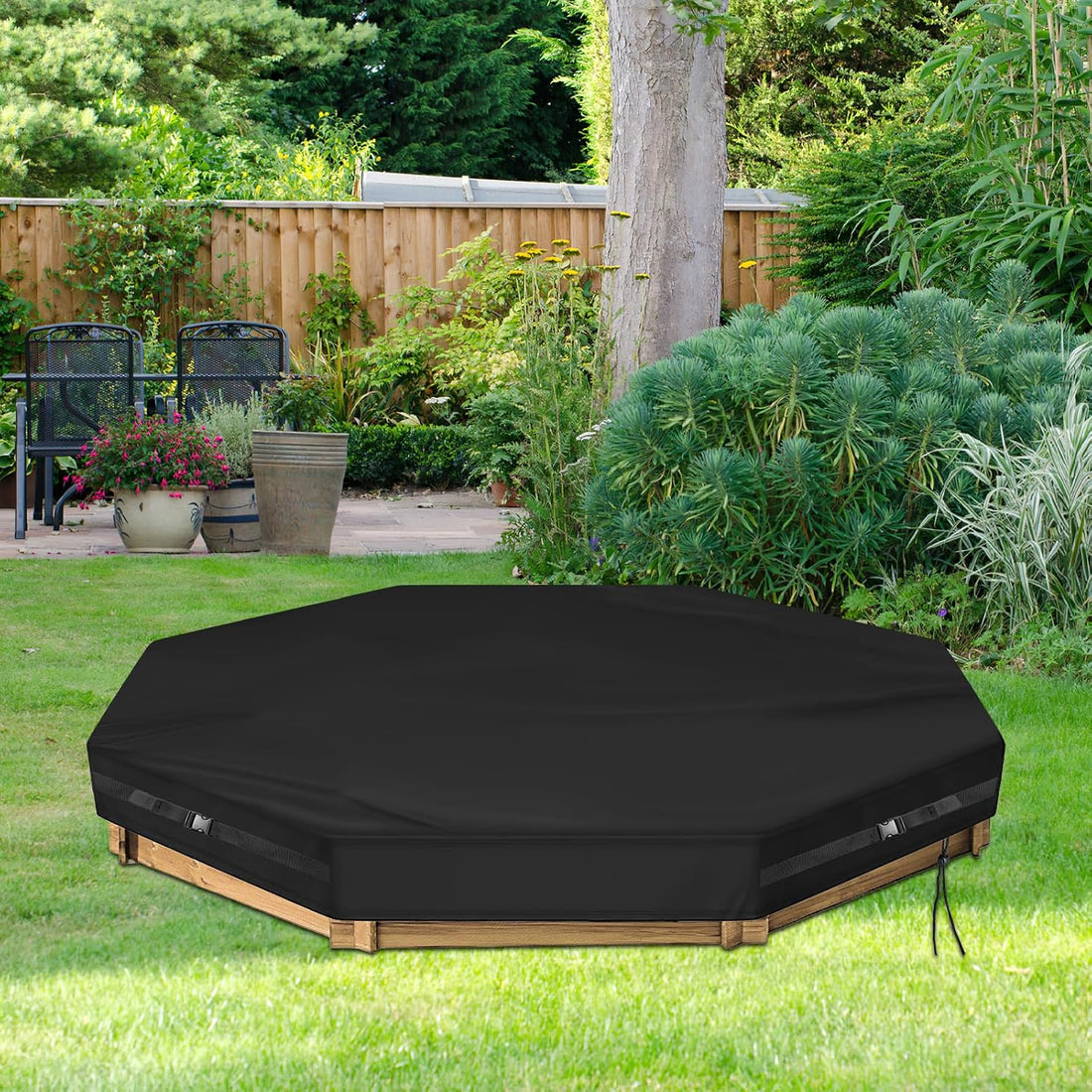 Kasla Octagon Sandbox Cover, 64" L×56" W×9" H