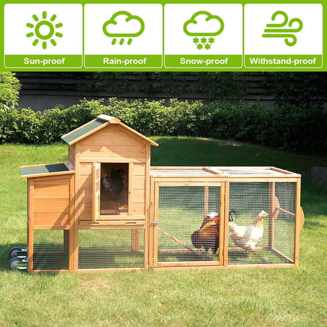 Chicken Coops for 1-2 Chickens with Wheels