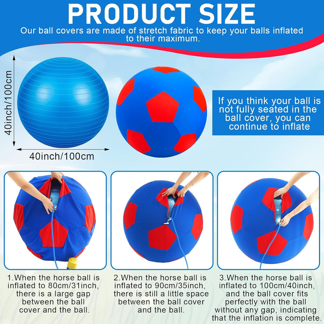Giant 40 Inch Herding Balls with Ball Cover, Horse Toy