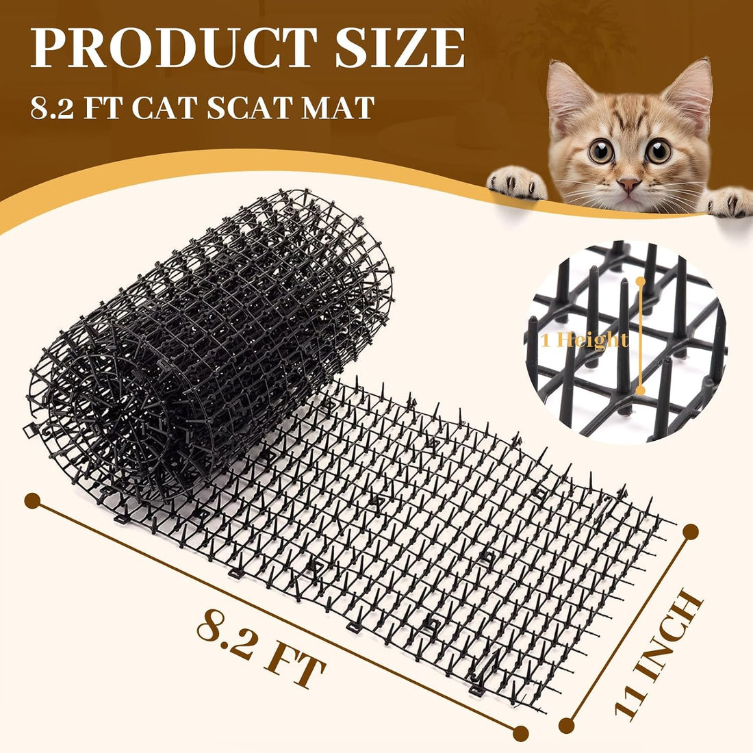 Hmyomina 8.2FT Cat Scat Mat for Cats