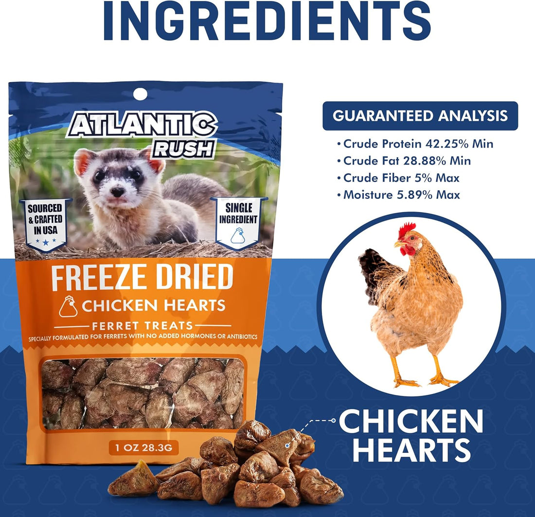 Freeze Dried Small Pet Treats - Resealable Bag of Treats for Ferrets