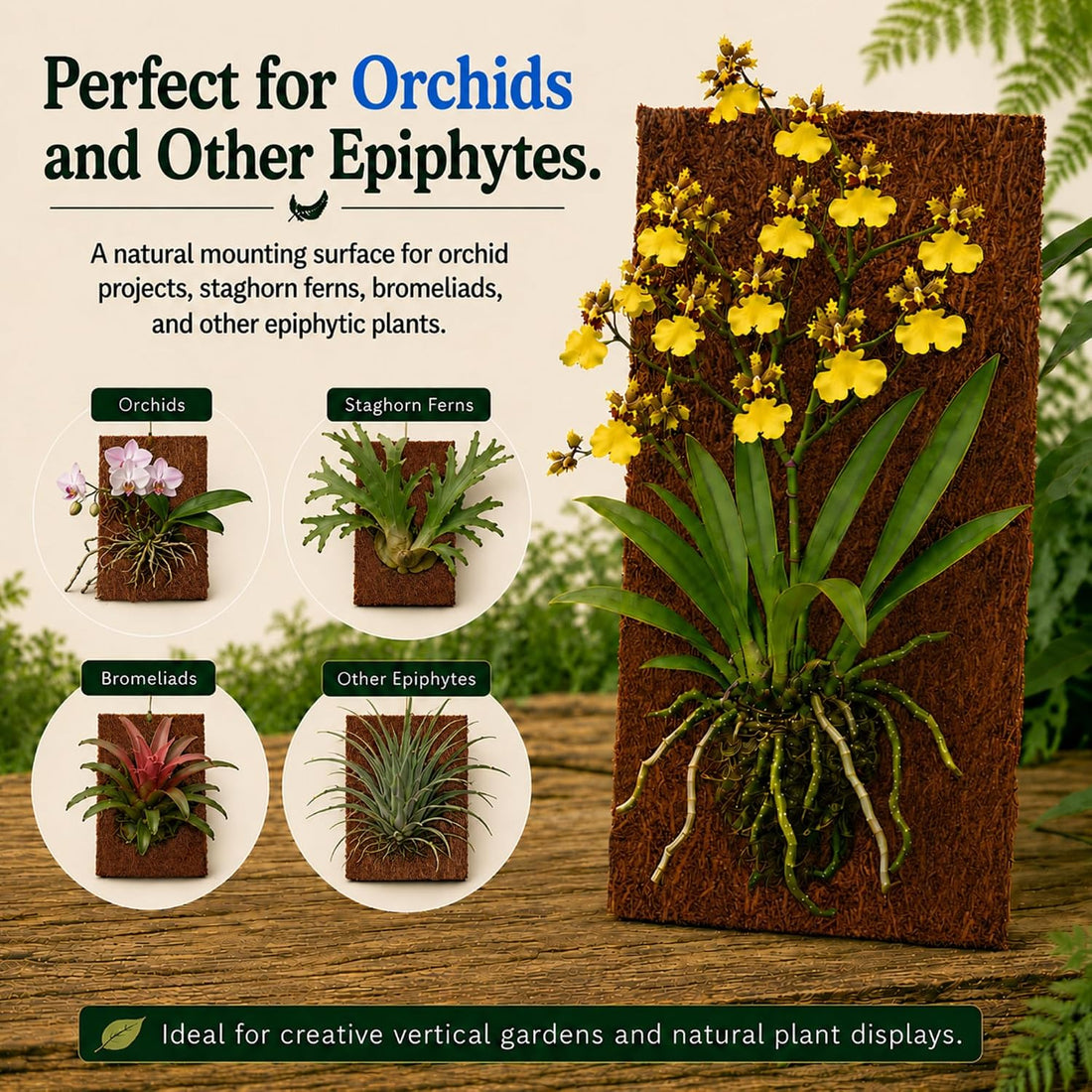 Fernwood New Zealand Tree Fern Orchid Mounting Board - 2 Pack