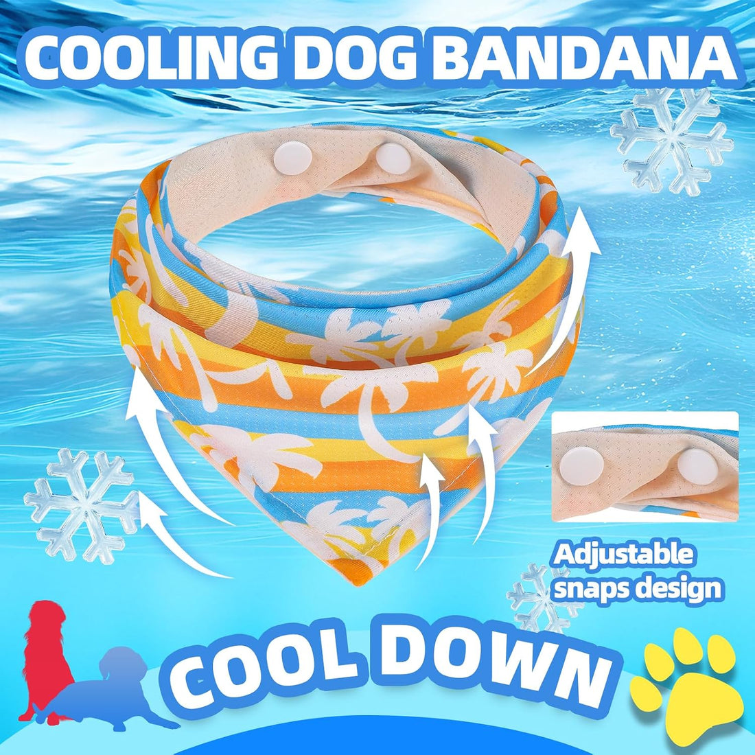 PAWCHIE Dog Cooling Bandana Small
