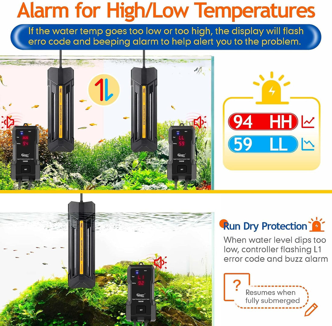 hygger 300W Aquarium Heater with Controller