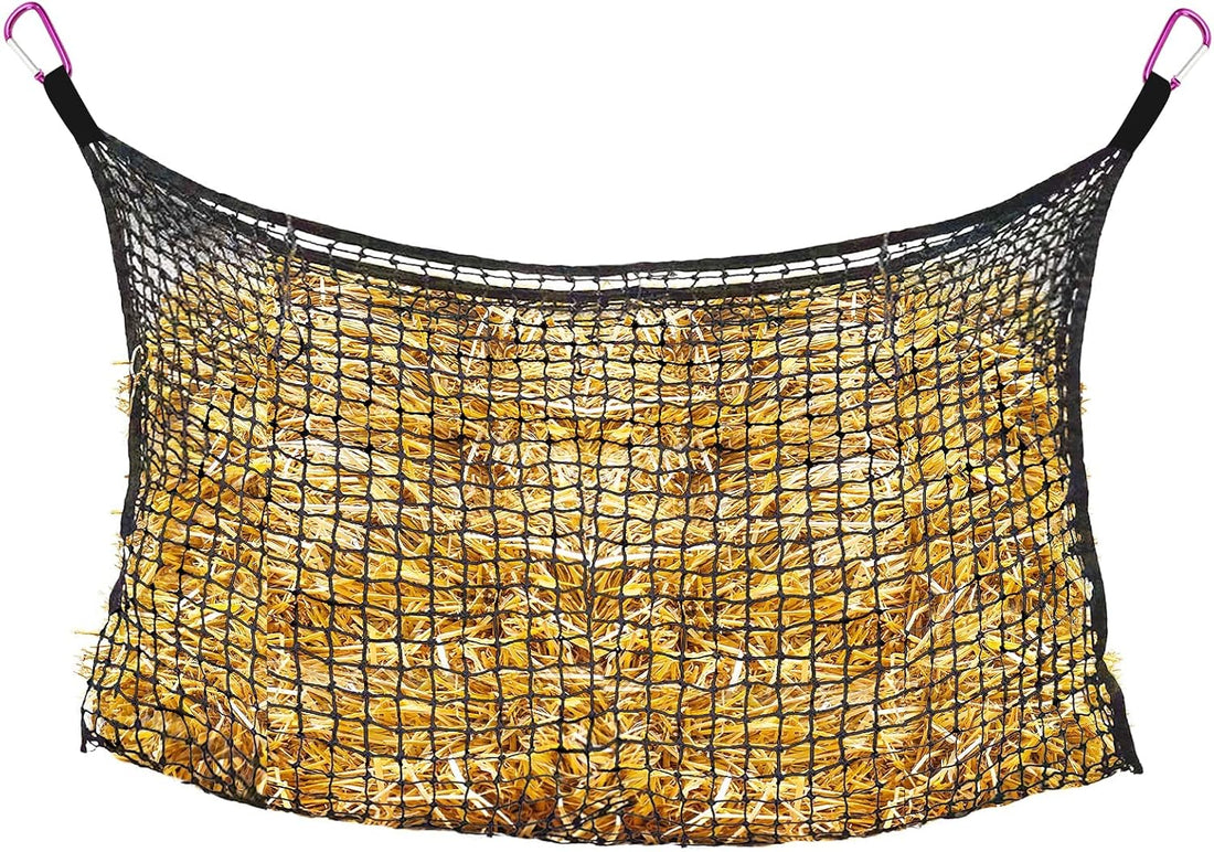 Bloomoak Ultra Slow Feed Hay Net with 4 Carabiner Clips
