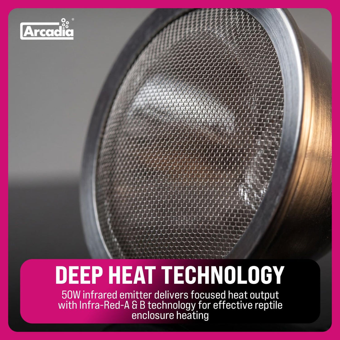 Arcadia Deep Heat Emitter 50watt for Reptile Enclosures