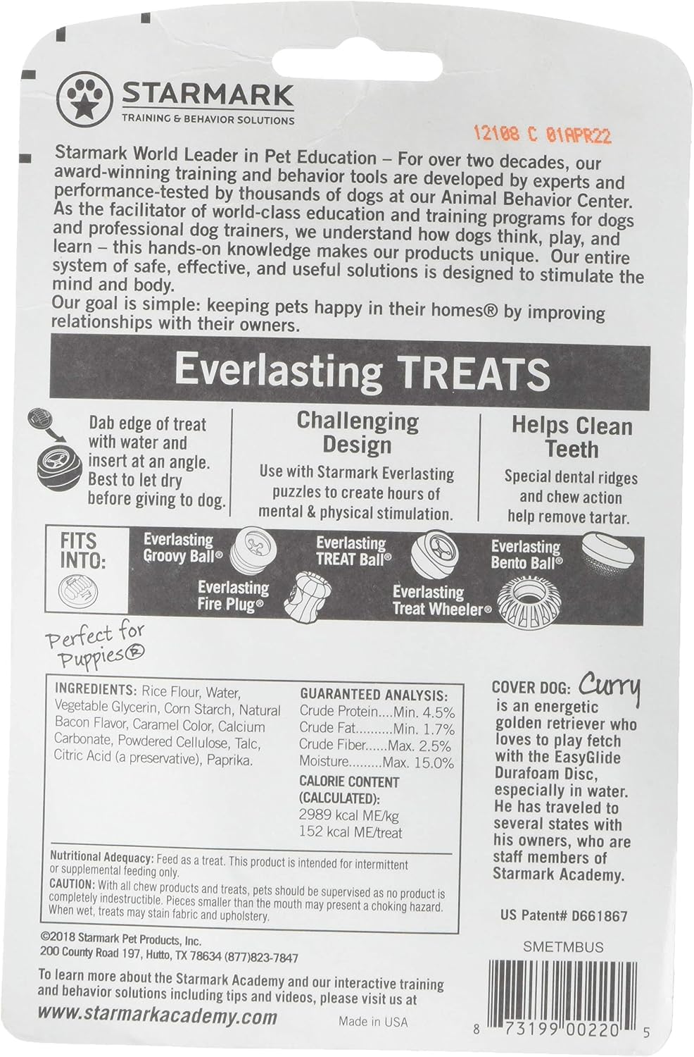 Starmark Everlasting Dental Chew, Bacon Flavored, Medium, 8 Count