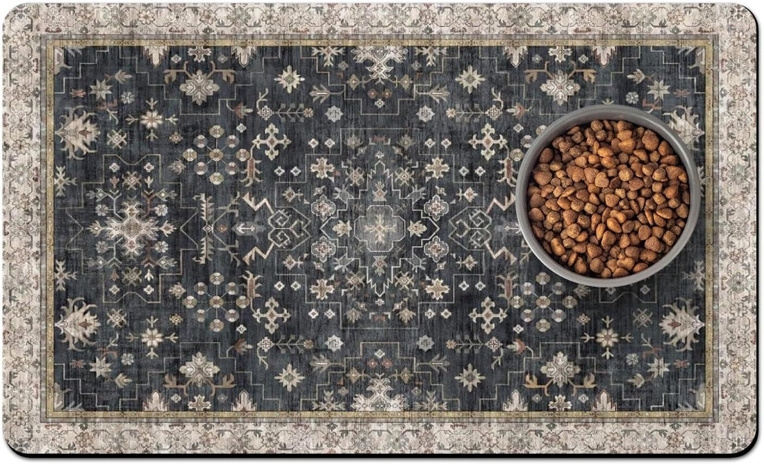 Pet Food Mats for Floor, Absorbent Dog Mat for Food and Water