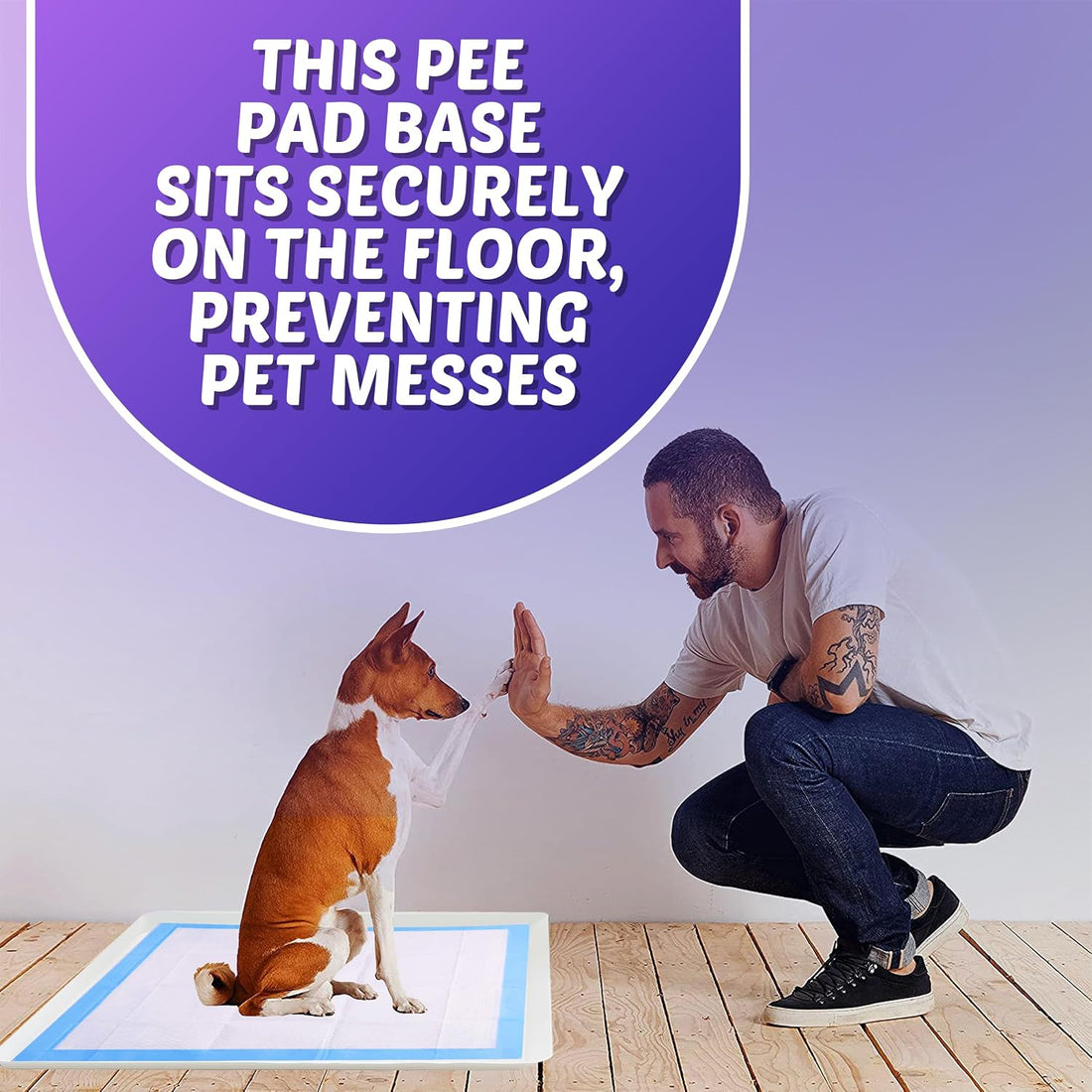 Dog Pee Pad Holder - Fits Up to 28” x 30” Pee Pad - 1 Pack