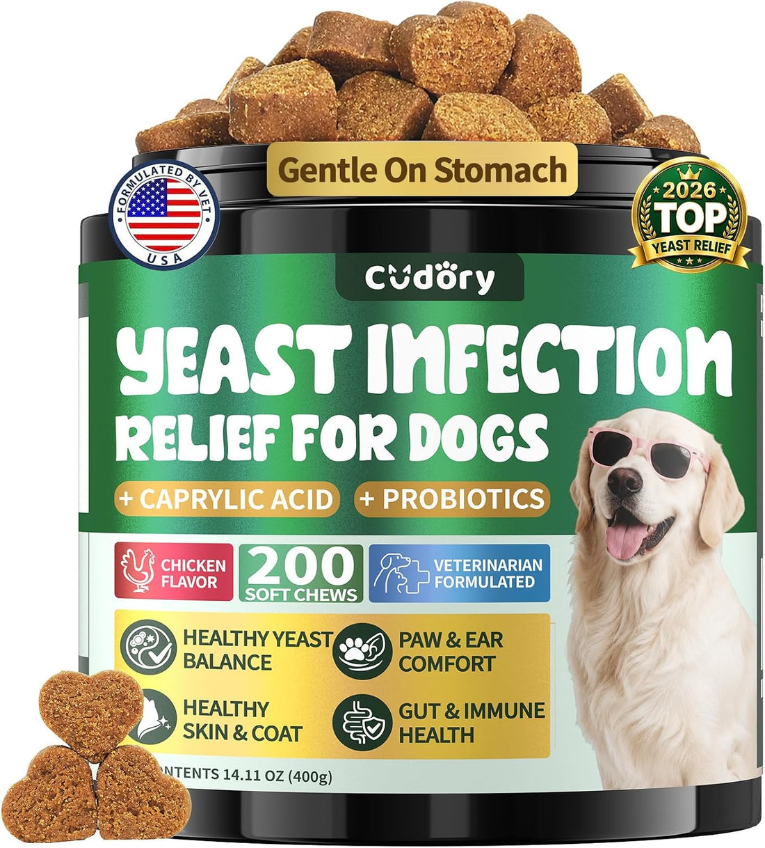 Yeast Infection Treatment for Dogs, Paw Licking, Itchy Ears