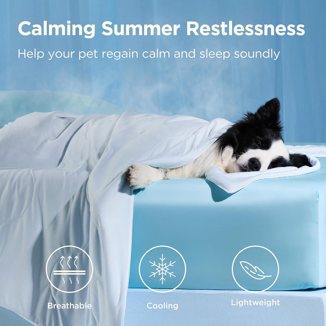 Bedsure Cooling Blanket for Small Dogs with Breathable Air-Core Fill