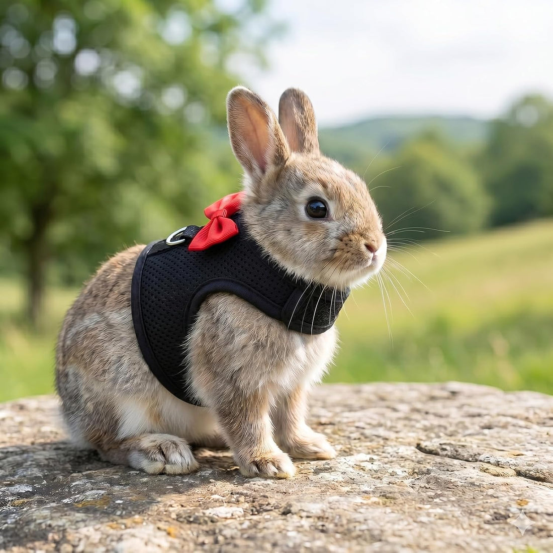 Rabbit Ferret Harness Bunny Harness and Leash Set Soft Breathable M