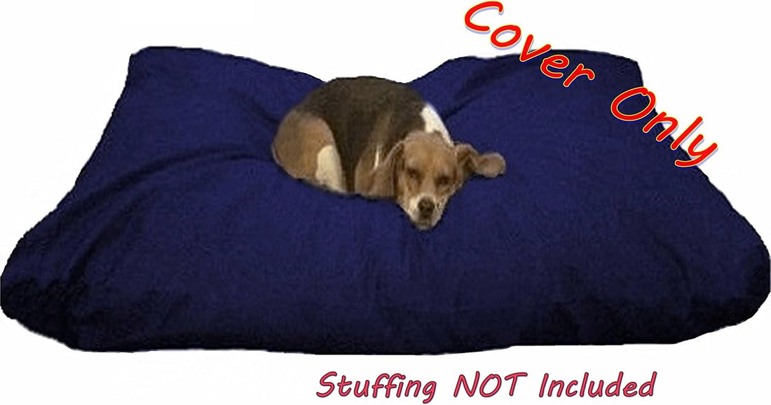 Dogbed4less 47X29X4 Inches Extra Large Blue Color Denim Cotton Jean