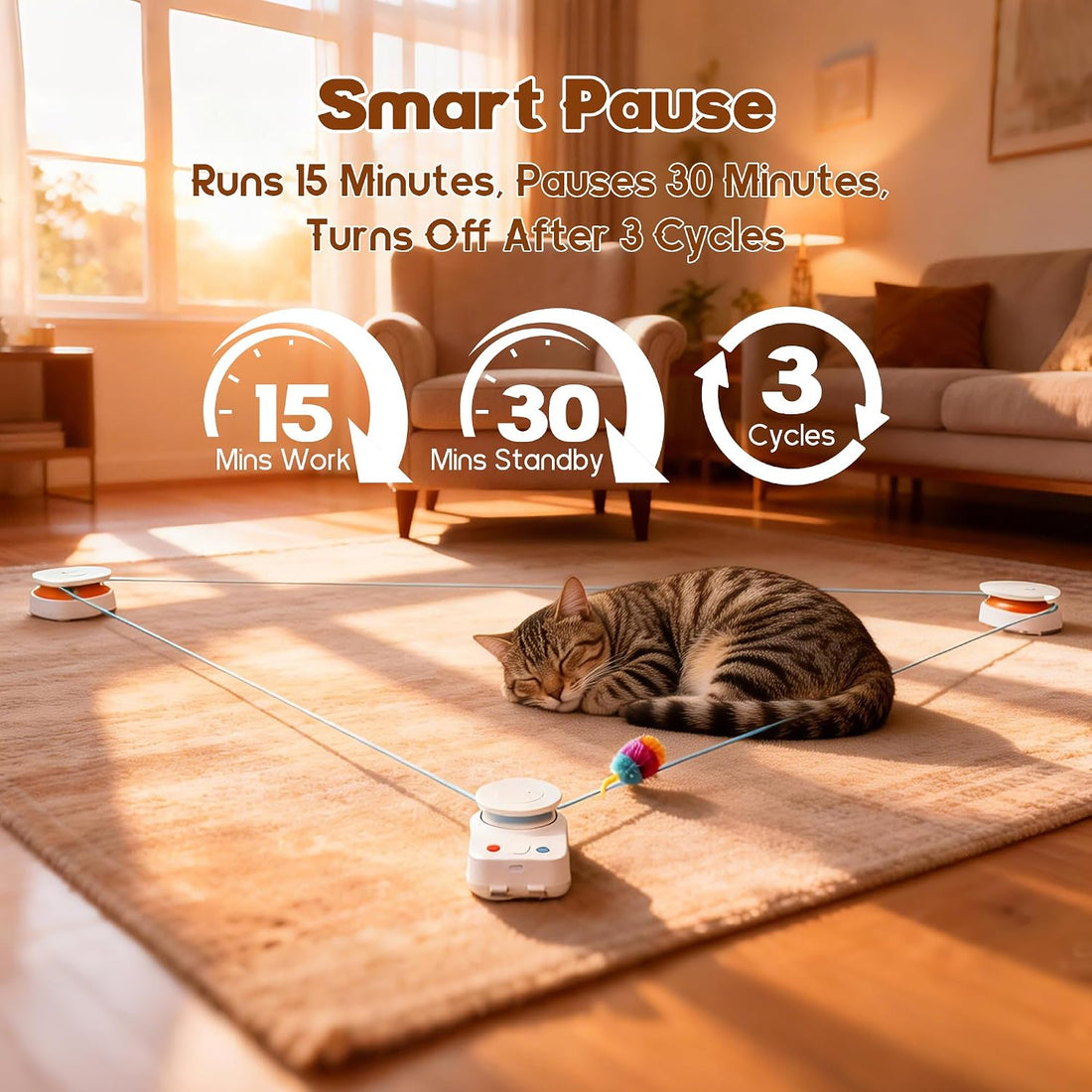 Interactive Cat Toy for Indoor Cat,Automatic Treadmill for Exercise