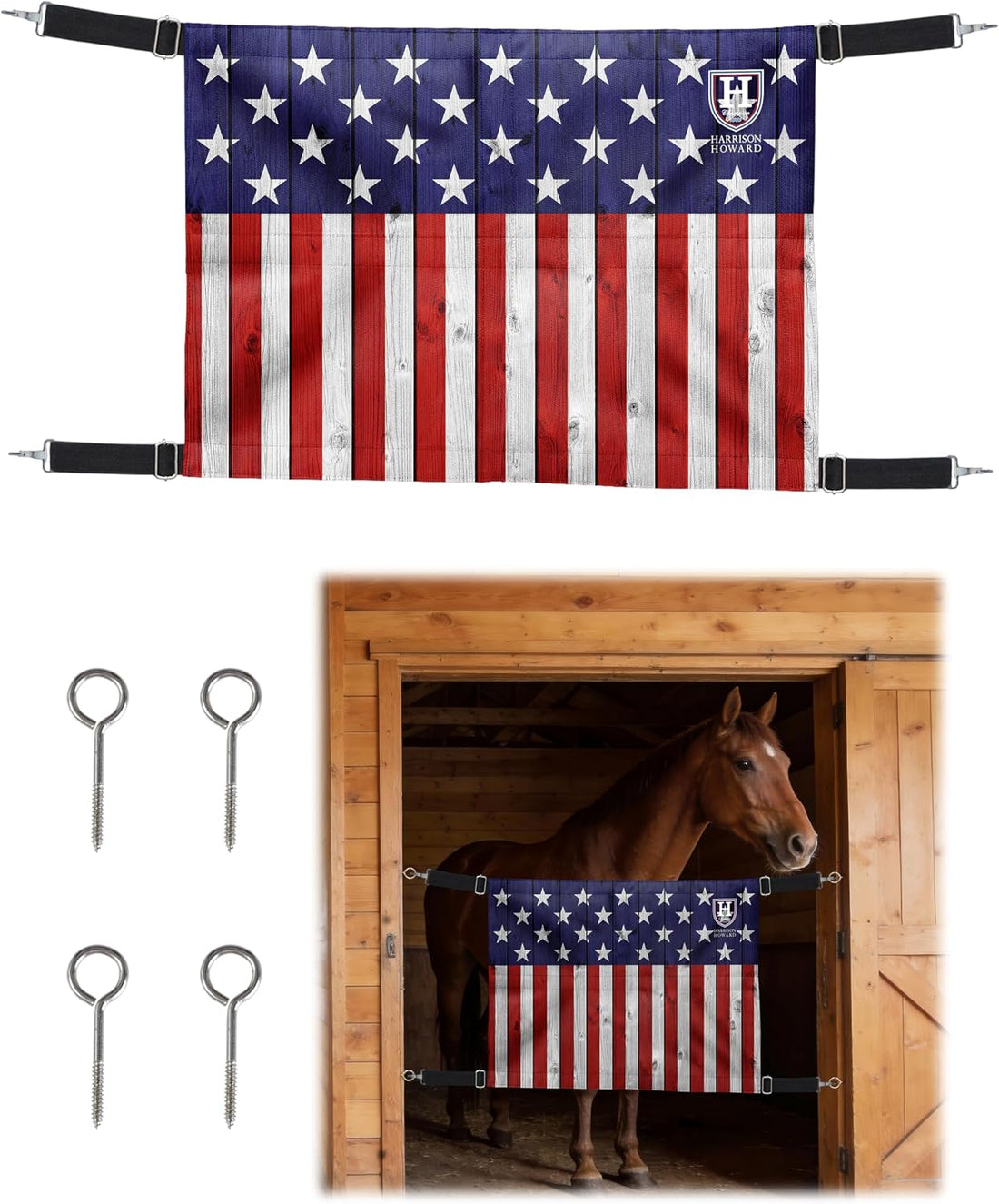 Harrison Howard 27'' x 19'' Stall Guard for Horses, with Fun Prints