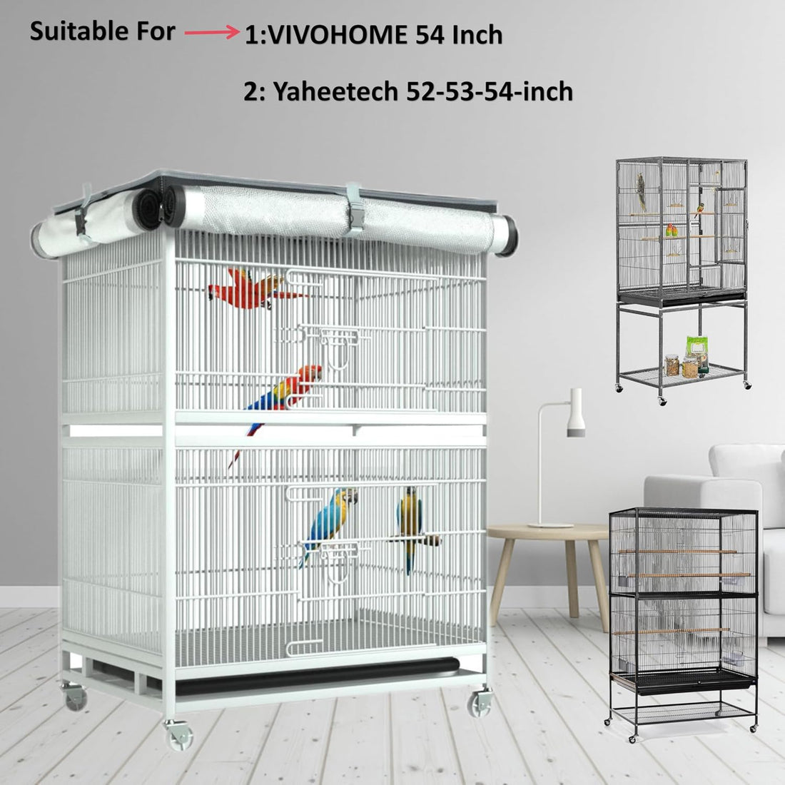 Large Bird Cage Cover - 600D Cage Covers for Night