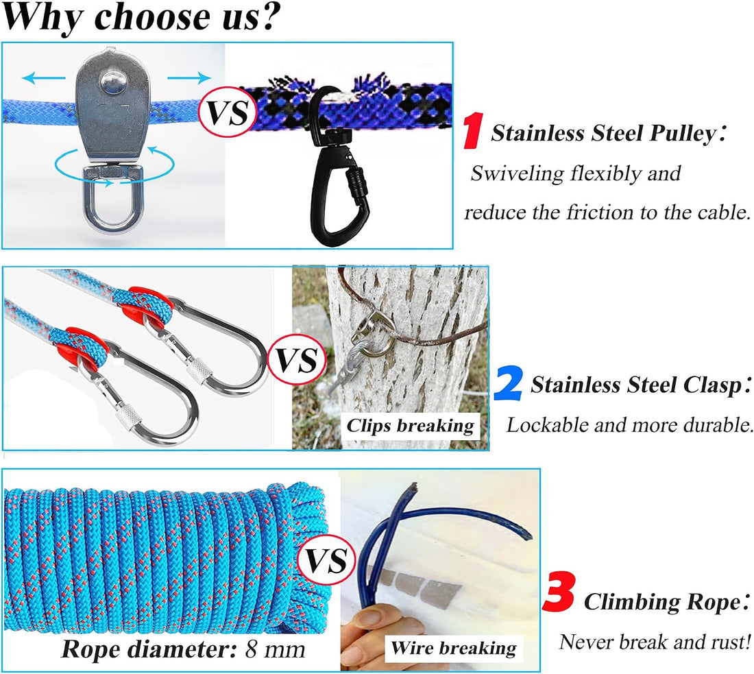 Dog Tie Out Cable for Camping