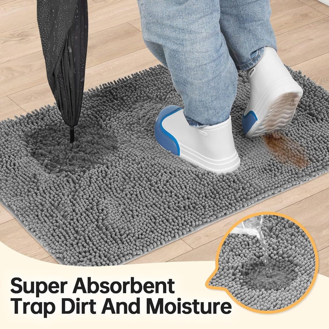 Absorbent Dog Door Mat for Muddy Paws