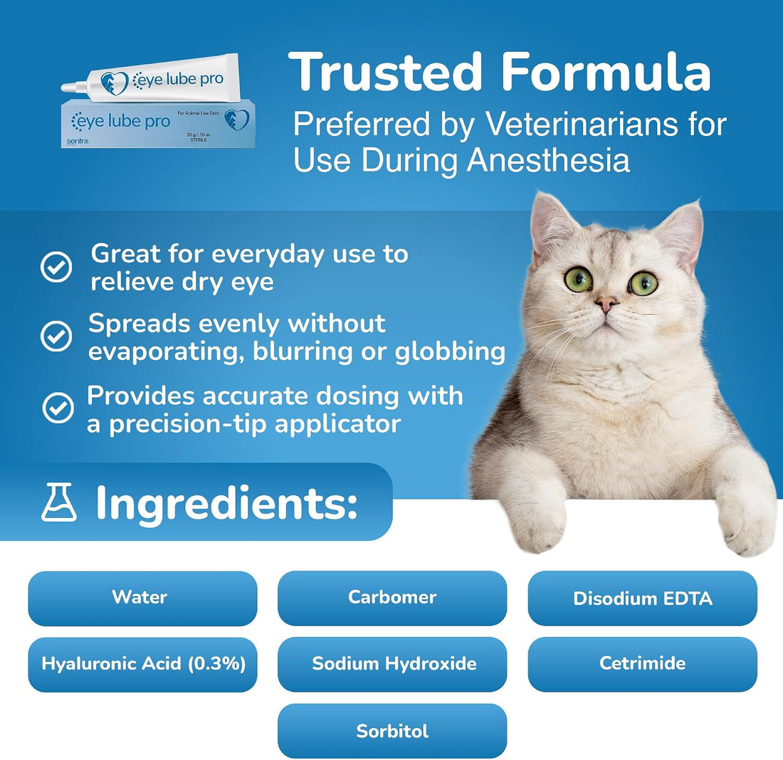 Sentrx - Eye Lube Pro Eye Drops for Dogs, Cats, and Horses