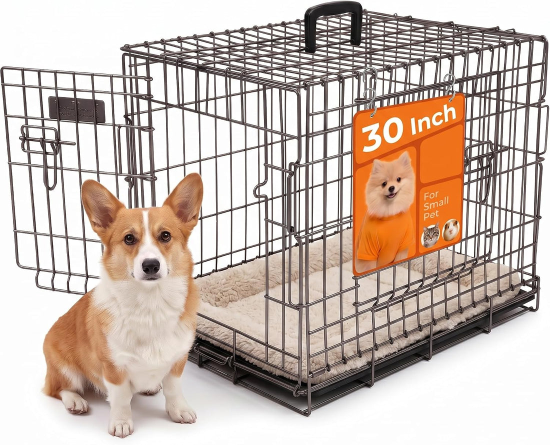 36-Inch Double Door Folding Metal Dog Crate