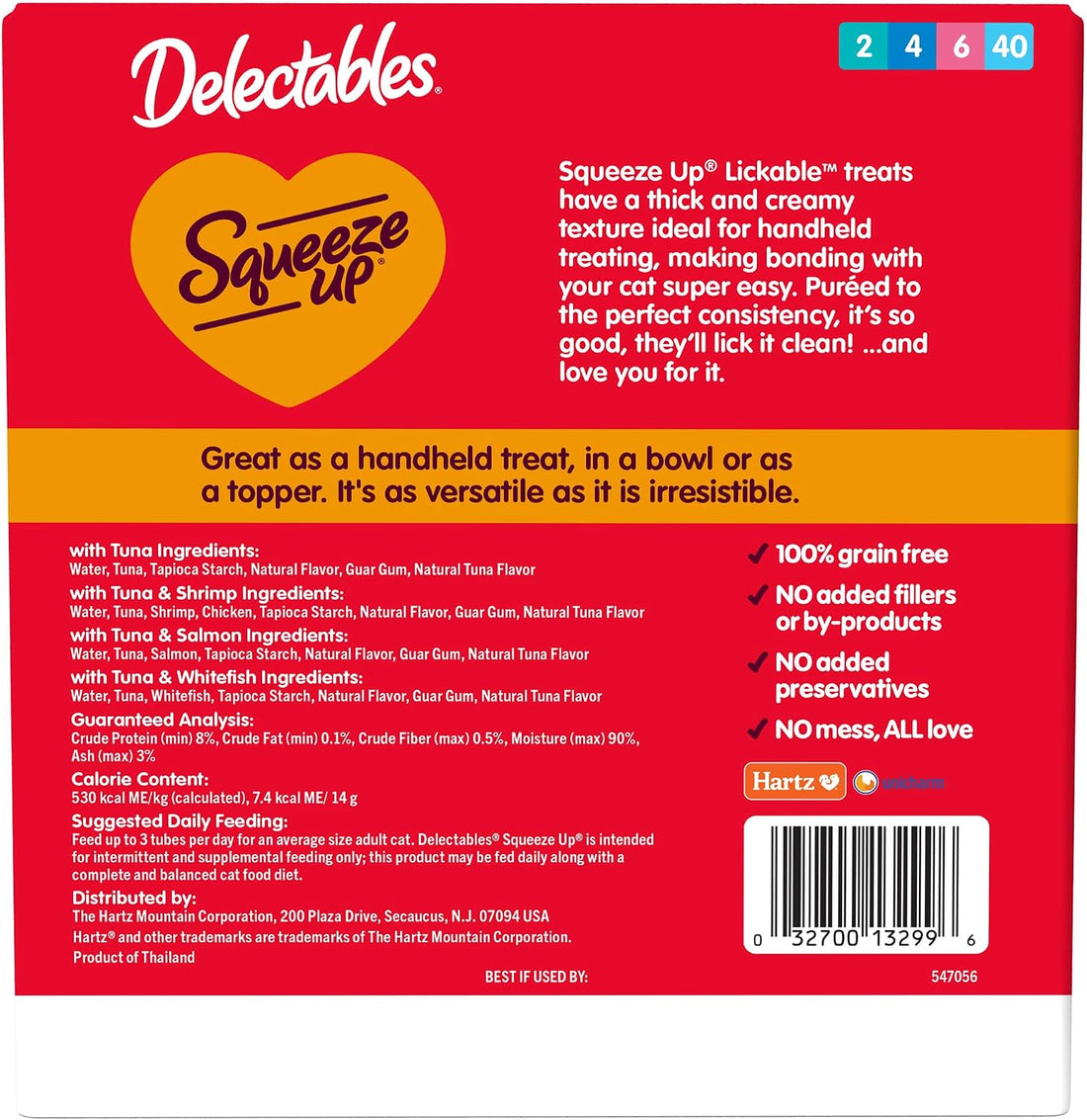 Delectables Squeeze Up Lickable Wet Cat Treats Seafood Variety Pack