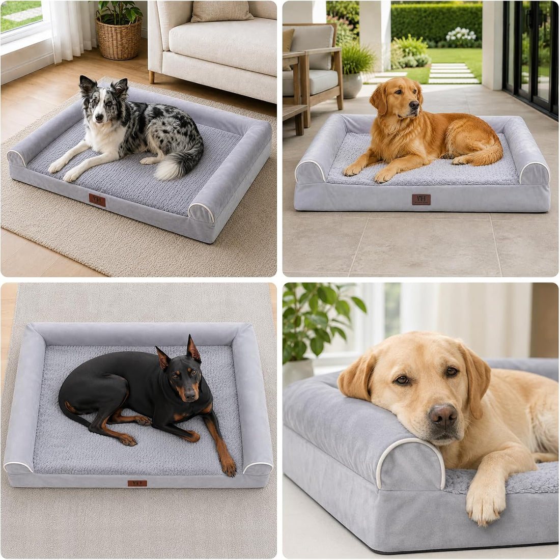 WESTERN HOME XL Orthopedic Dog Bed Washable Couch for Large Senior