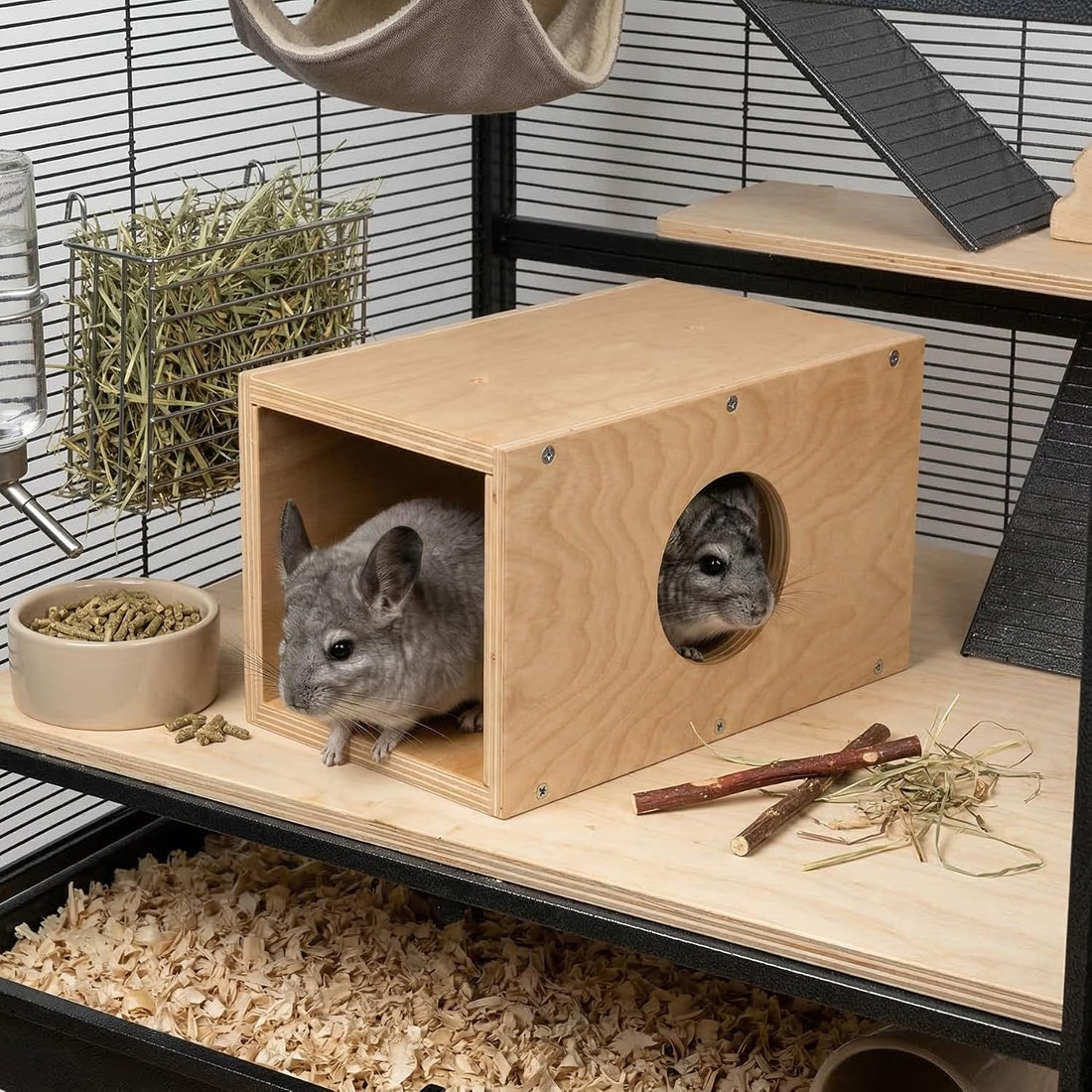 Chinchilla Hanging Wooden Tunnel Toys