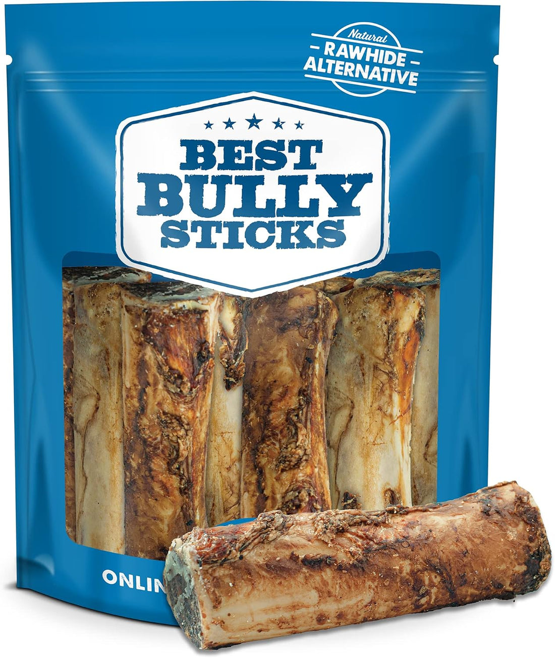 Best Bully Sticks Marrow Bones for Dogs, Large, 3 Count