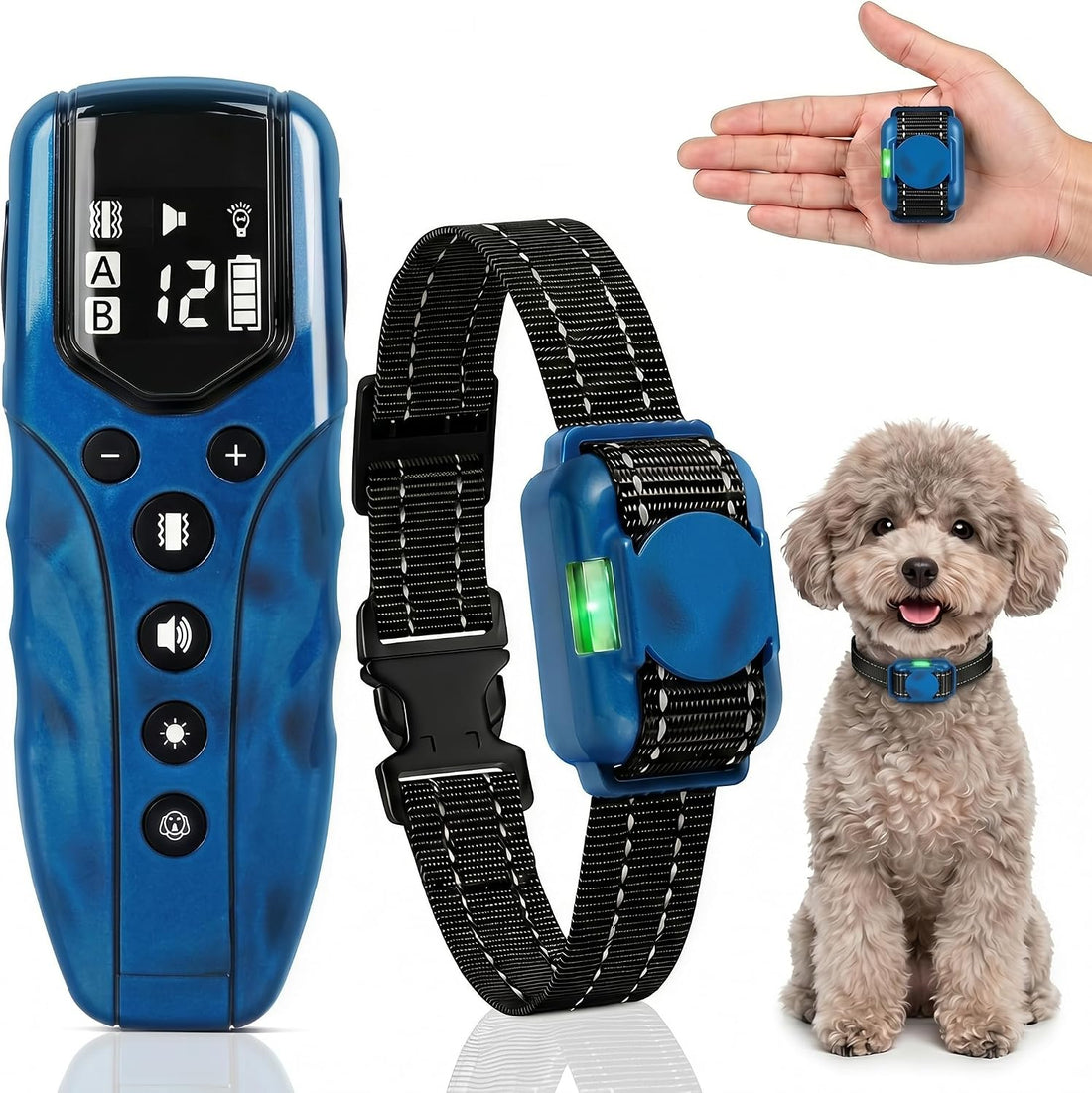 Lightest No Shock Dog Training Collar with 2000ft Remote,Tiniest