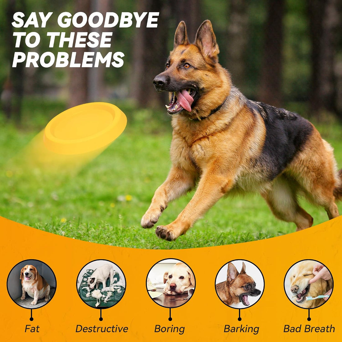 FUSOTO Dog Discs Toy, Durable Flying Discs for Throwing Catching