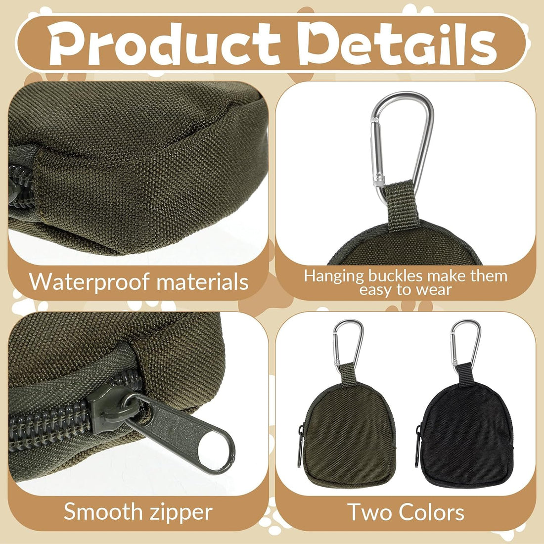 Tweruna 2 PCS Dog Treat Pouch