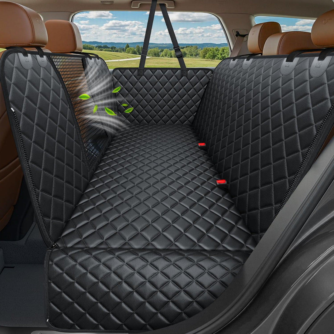 URPOWER 4 in 1 Dog Car Seat Cover for Back Seat
