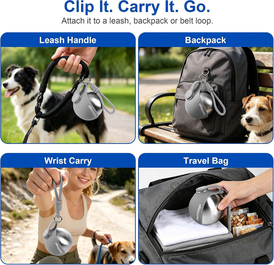 2-in-1 Dog Water Bottle with Foldable Bowl