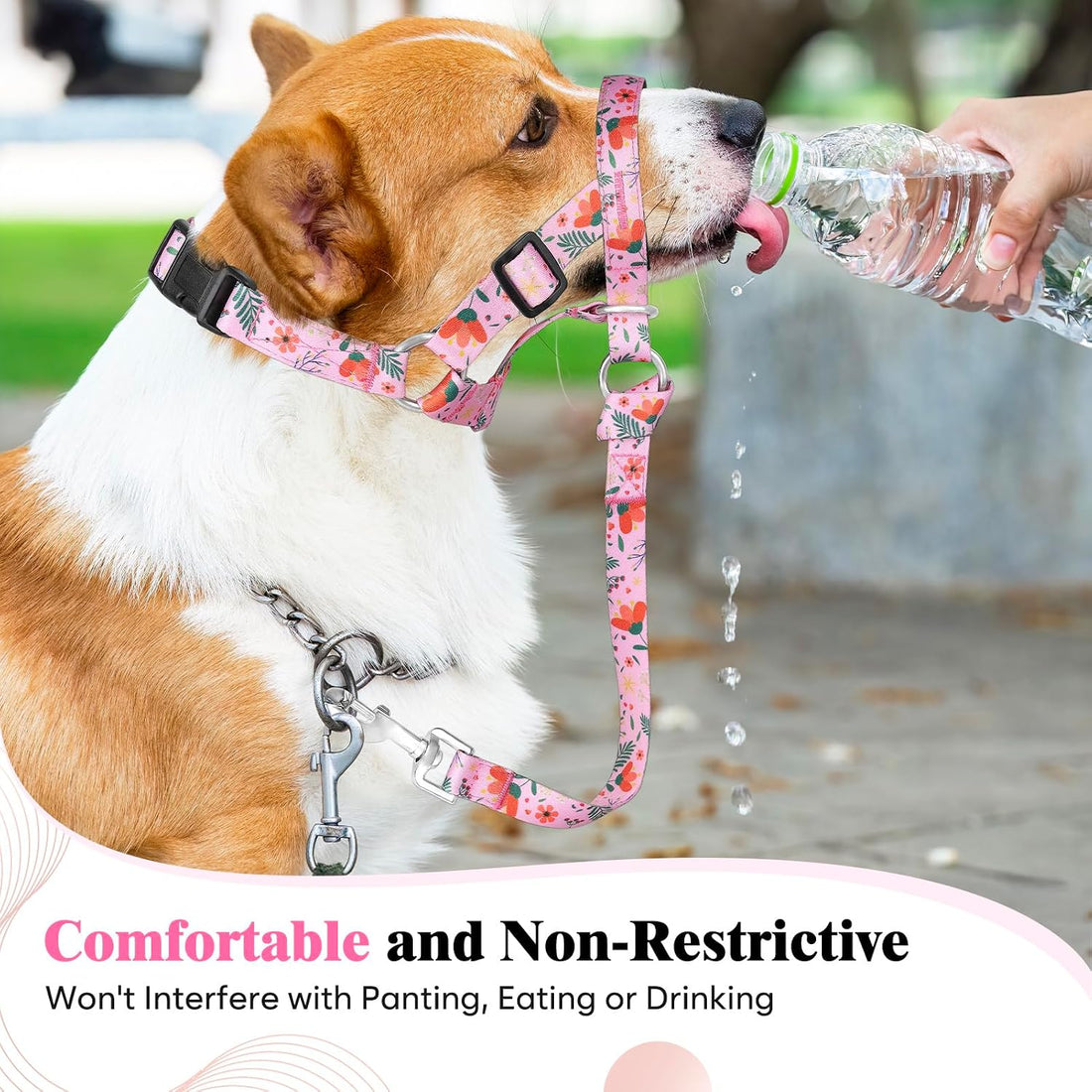 HIGO Dog Head Collar, Adjustable Head Collar for Dogs