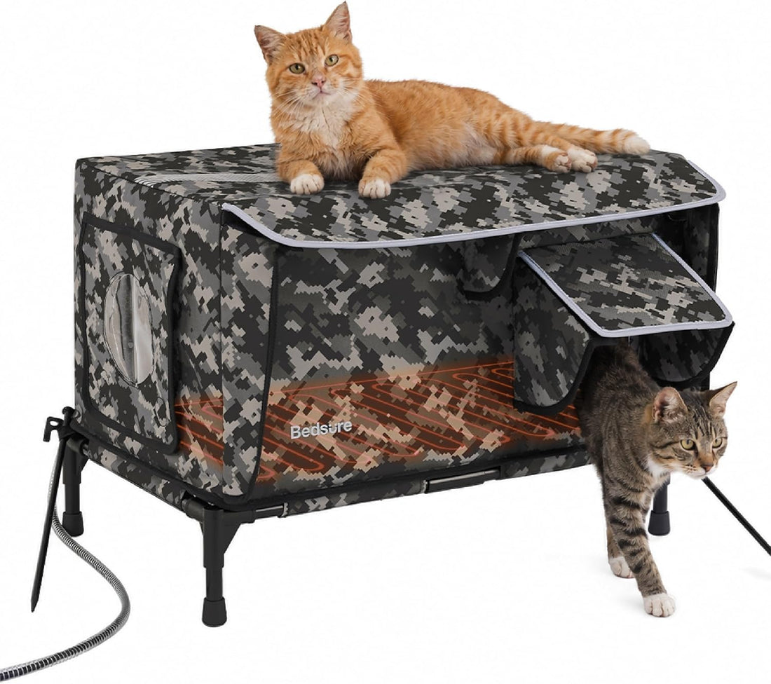 Bedsure ReflexHeat™ Heated Feral Weatherproof Outdoor Cat House