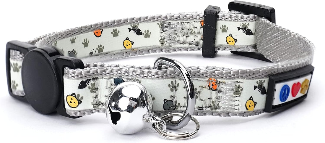 Pawtitas Glow in the Dark Cat Collar with Breakaway Safety Buckle