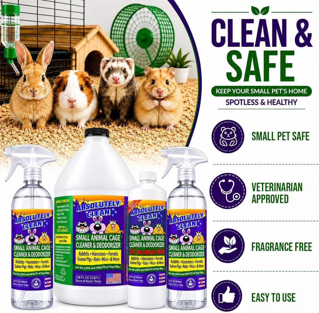 Absolutely Clean Amazing Small Animal Cage Cleaner, Just Spray/Wipe