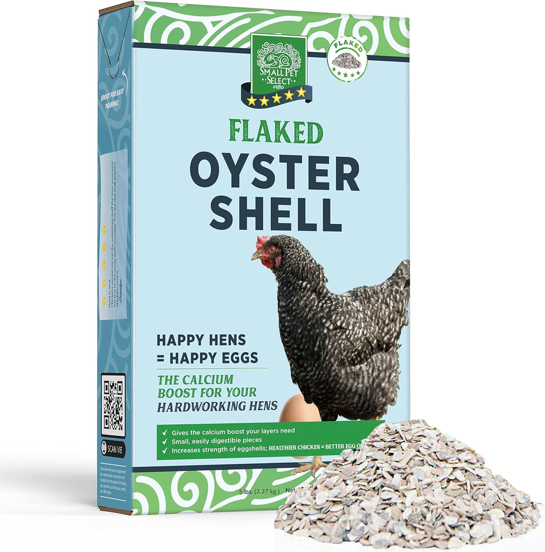 Small Pet Select Oyster & Seashell Mix, Calcium Supplement, 5 lb
