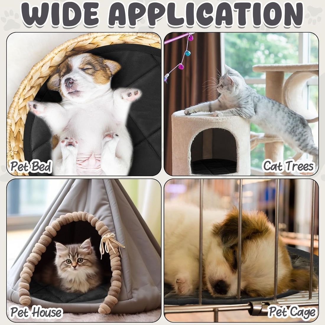 Drydiet 2 Pcs Self Warming Cat Mat Round for Cats