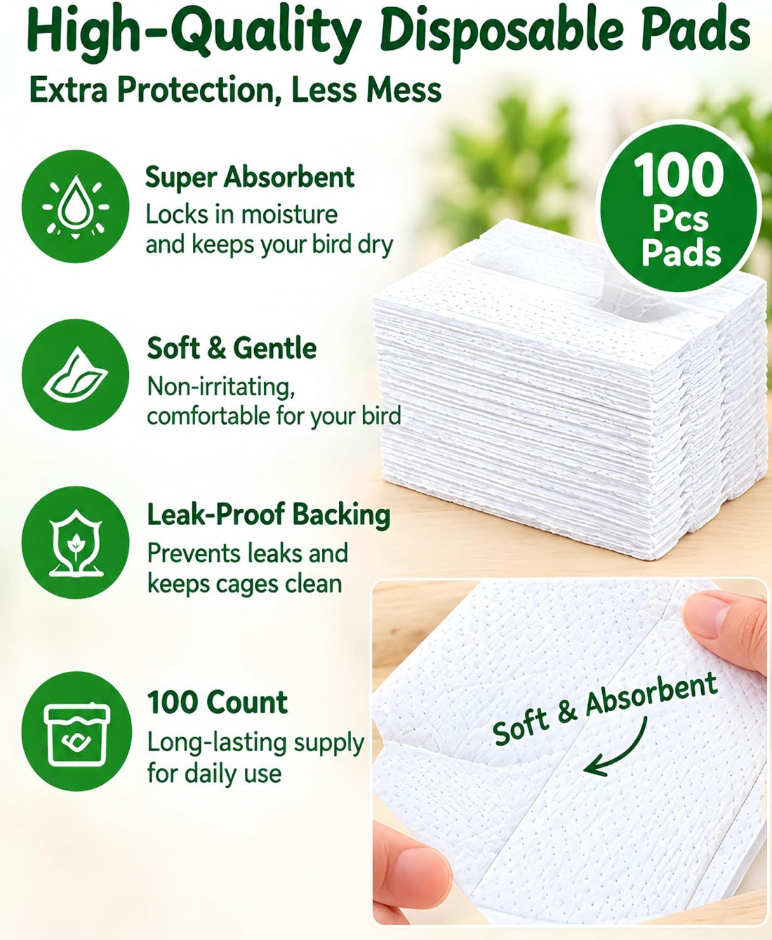 8Pcs Bird Diaper Set, Cockatiel Diaper & Parakeet Diaper