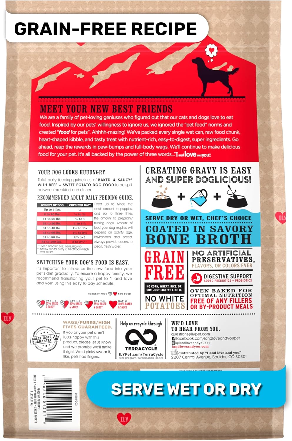 I and Love and You Baked & Saucy Dry Dog Food, Beef & Sweet Potato