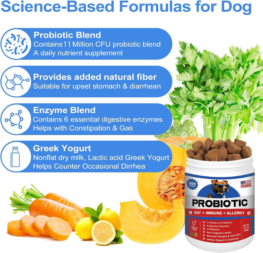 Probiotics for Dogs Gut Digestive Health Probiotic Chews for Dogs