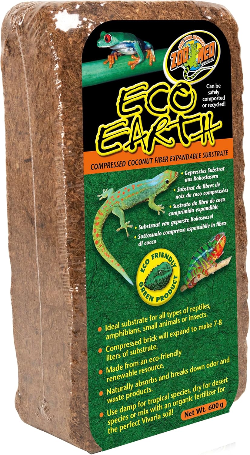 Eco Earth Compressed Coconut Fiber Substrate Single Brick, 2 Pack