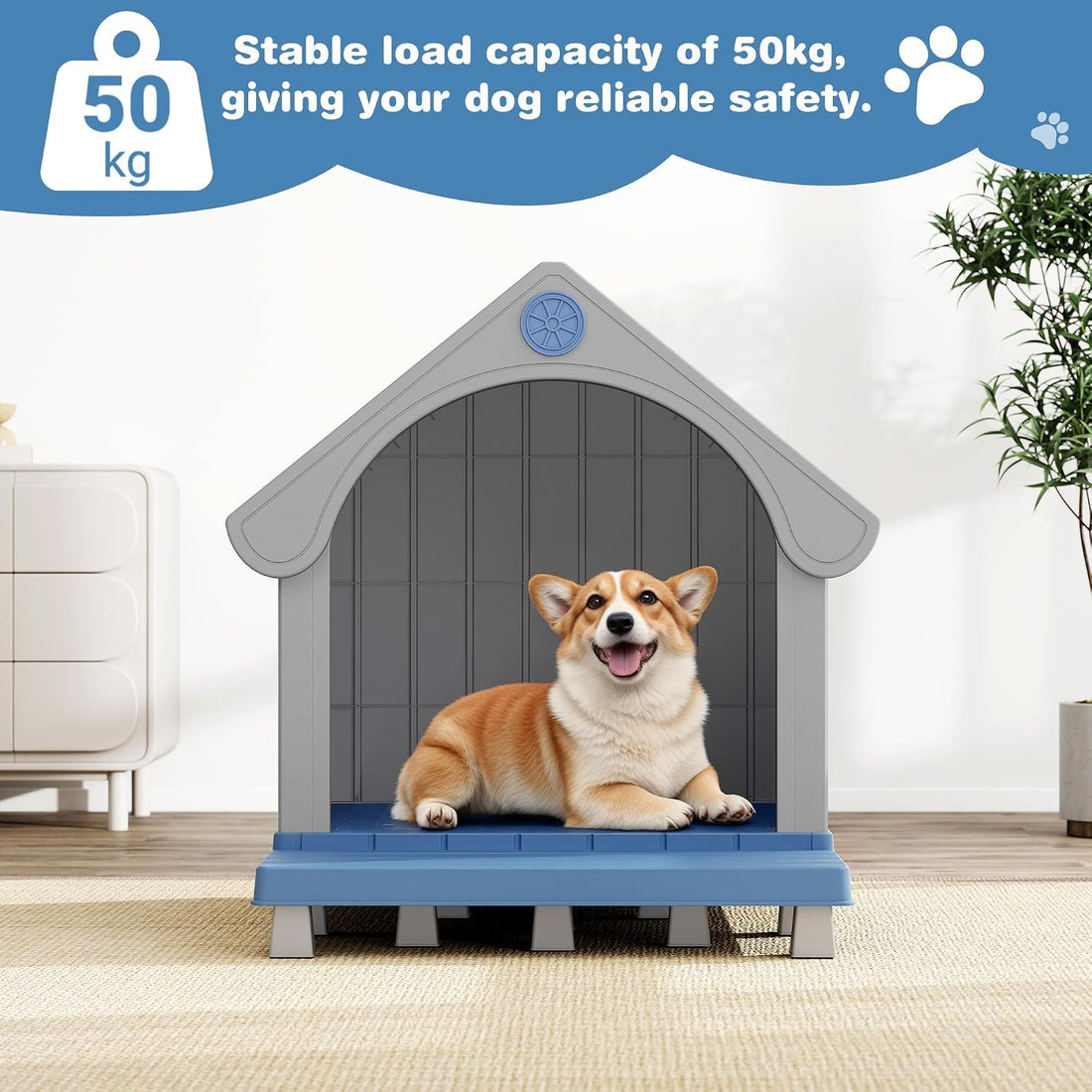 Fancyango Medium Large Dog House Outdoor Indoor