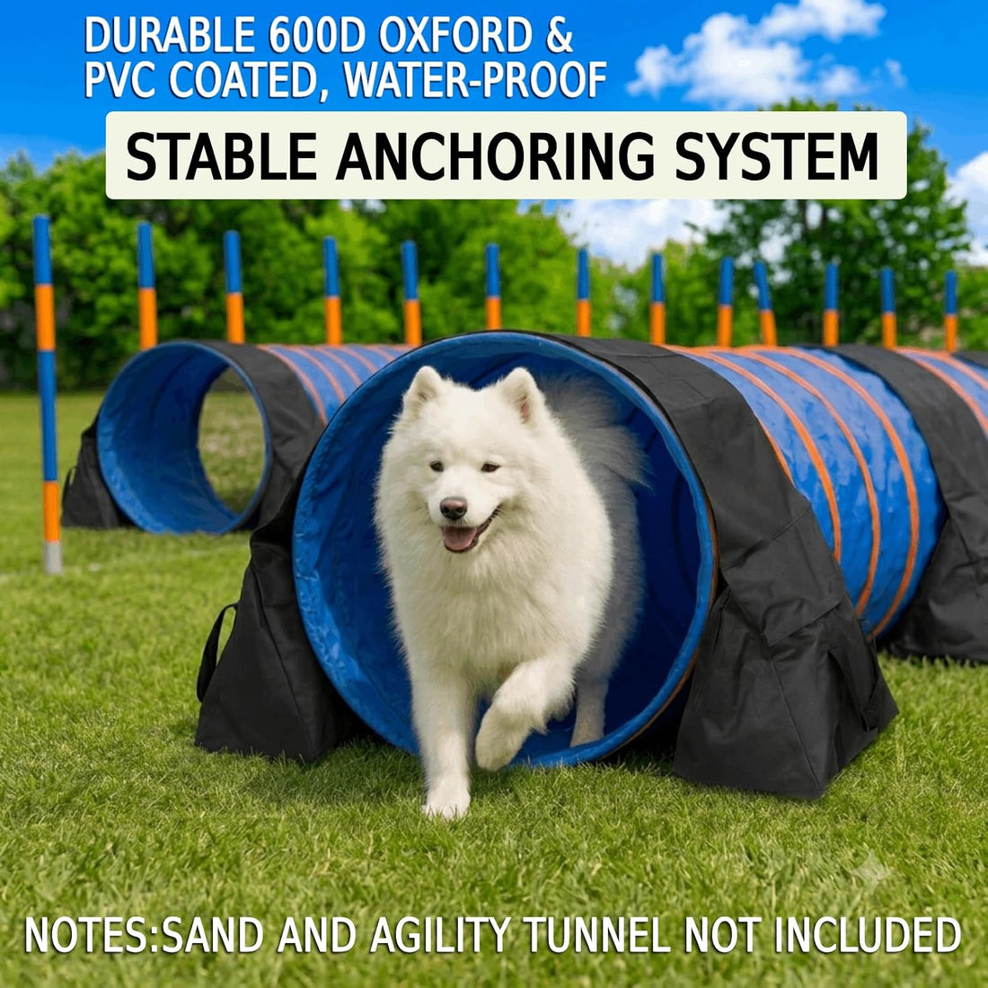Japard Upgraded 2 Pack Dog Agility Equipment, Tunnel Sandbags