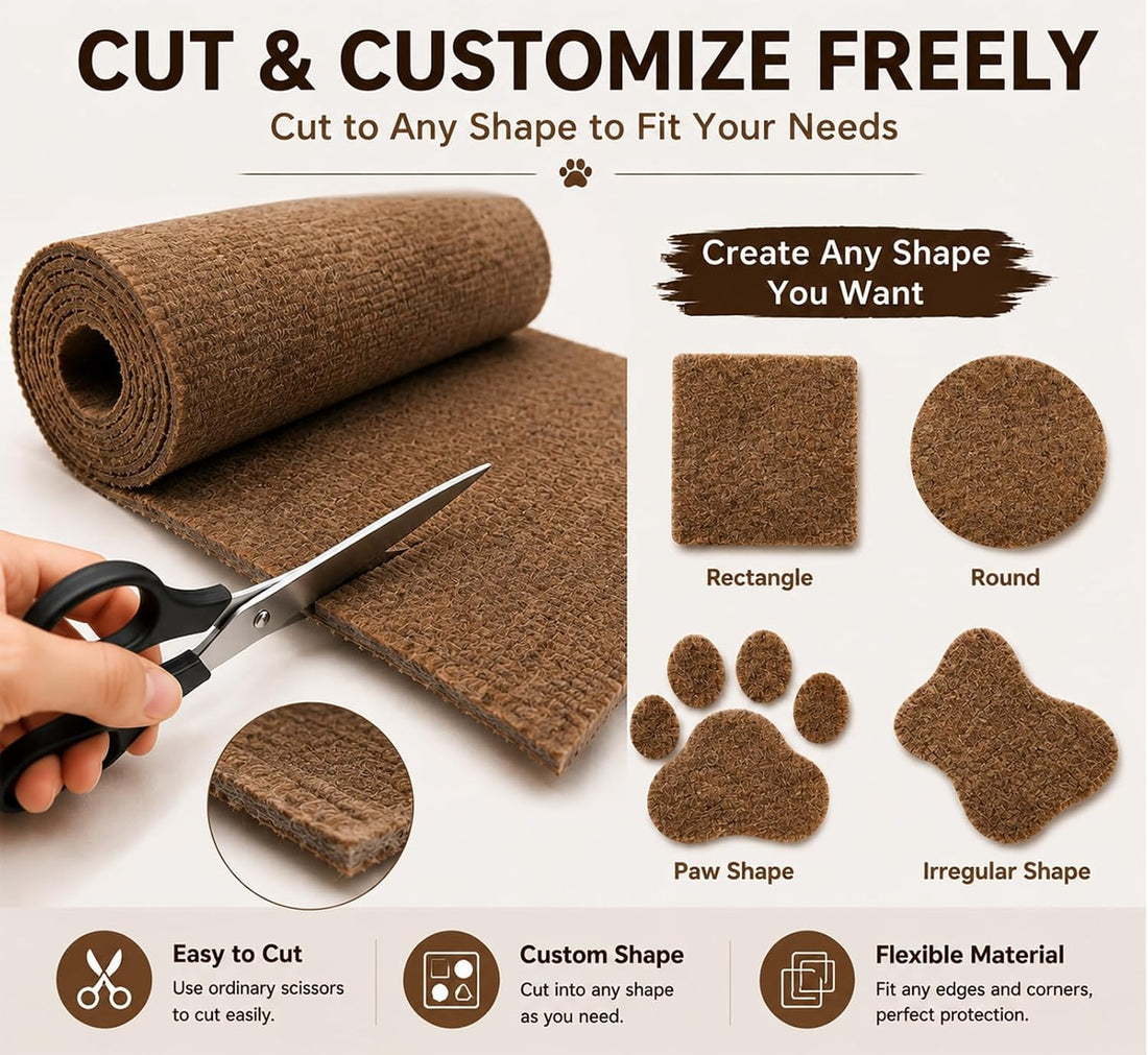 Cat Scratch Furniture Protector Trimmable DIY Self-Adhesive Couch