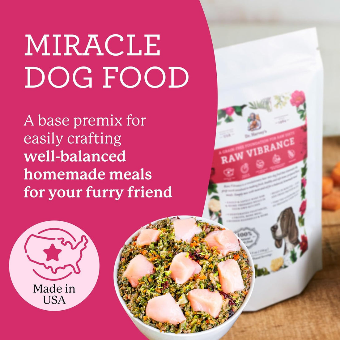Dr. Harvey's Raw Vibrance Dog Food Base Mix (3 lb)